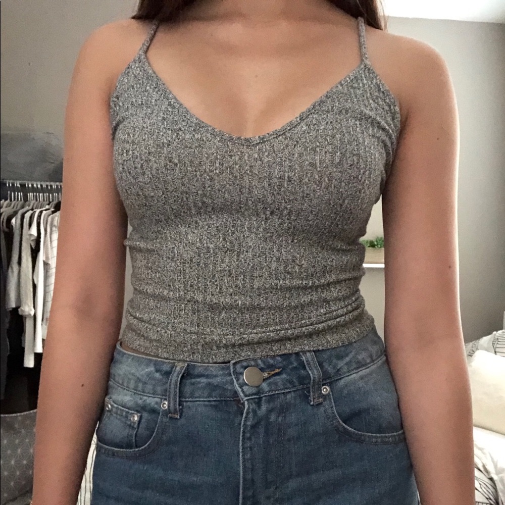 brandy melville gray tank top